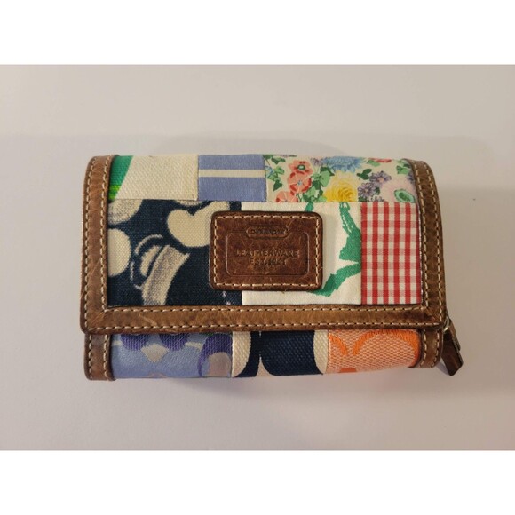 Coach Vintage Y2K Hampton Patchwork Handbag Purse & Tri-Fold Wallet - Picture 7 of 10